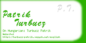patrik turbucz business card